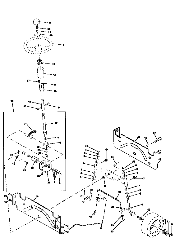 Craftsman 917258530 steering assembly diagram