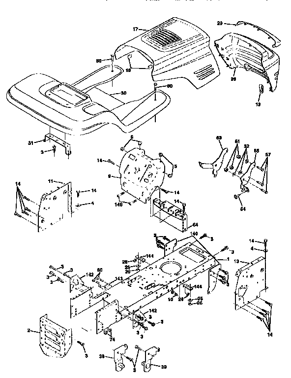 Craftsman 917258520 chassis and enclosures diagram
