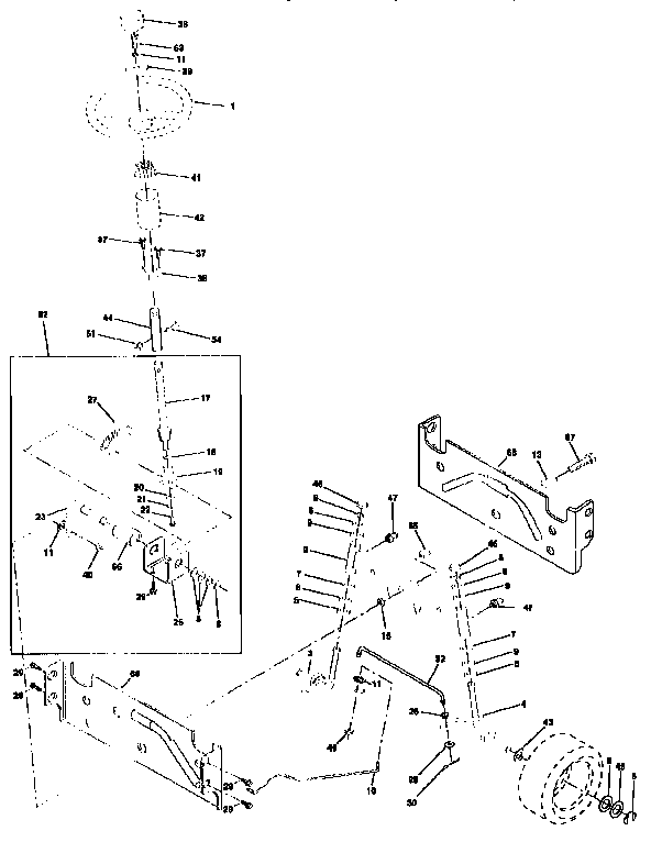 Craftsman 917258520 steering assembly diagram