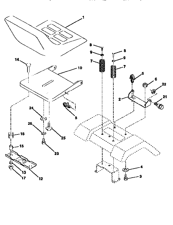Craftsman 917258520 seat assembly diagram