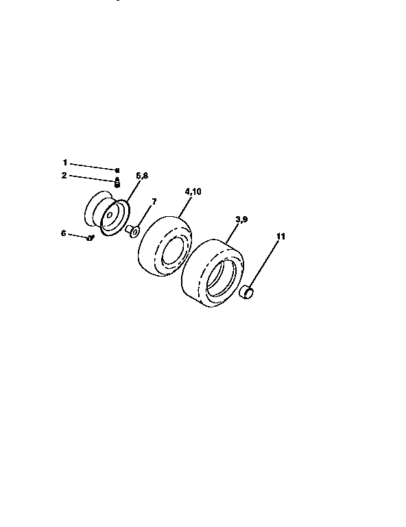 Craftsman 917258510 wheels and tires diagram