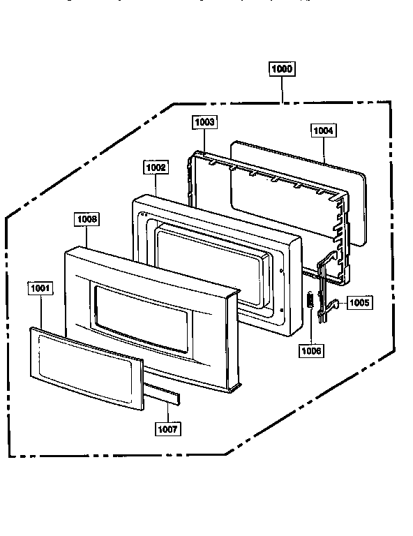 Kenmore 72166291690 door diagram