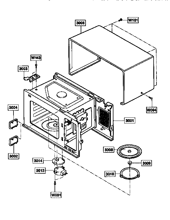 Kenmore 72166291690 oven cavity diagram