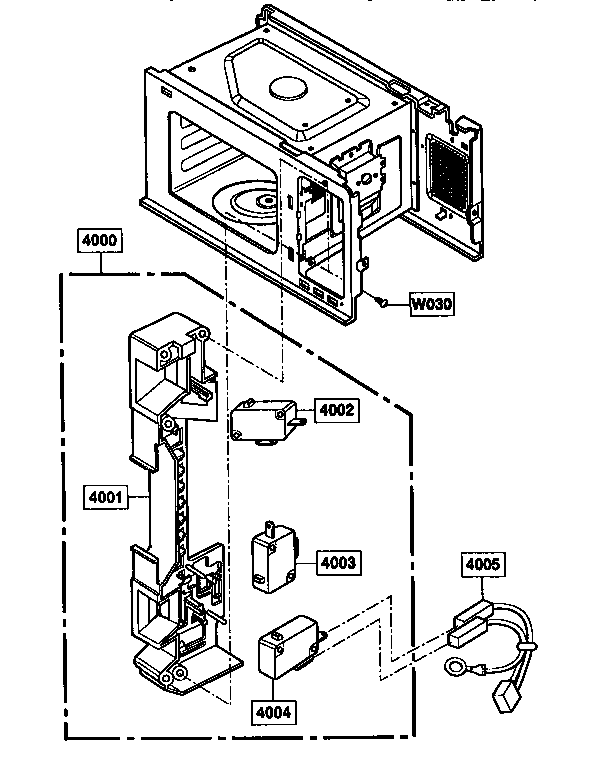 Kenmore 72166291690 latch board diagram