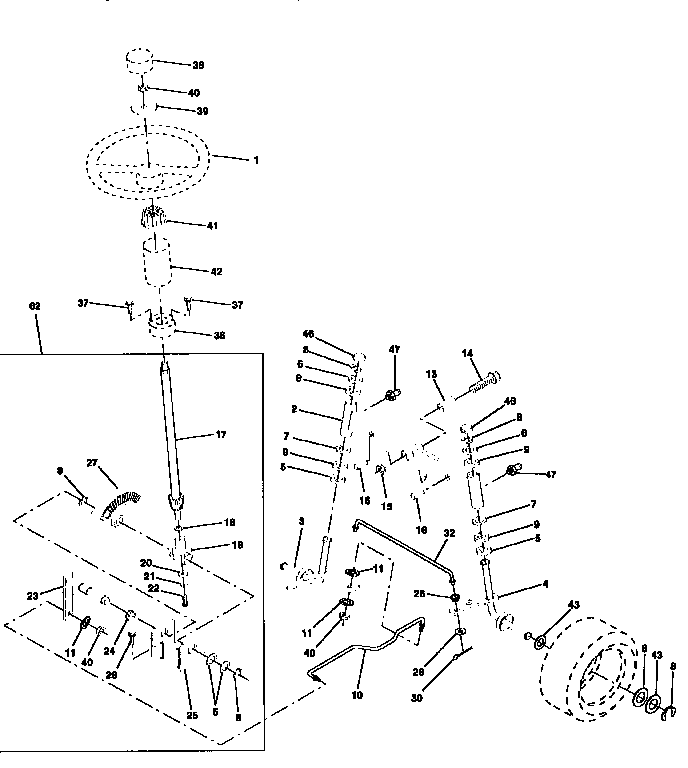 Craftsman 917259360 steering assembly diagram