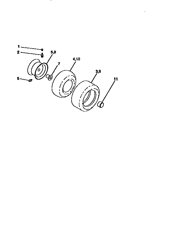 Craftsman 917259360 wheels and tires diagram