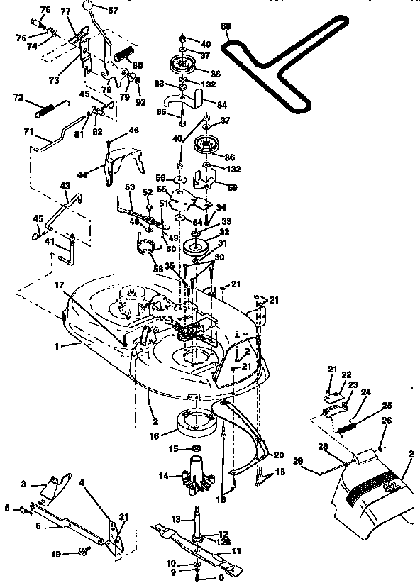 Craftsman 917259360 mower deck diagram