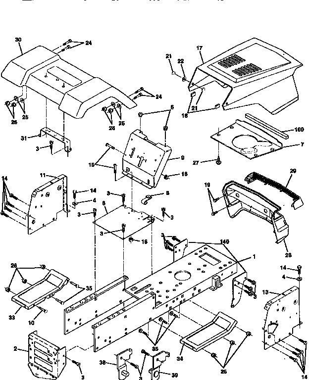 Craftsman 917259350 chassis and enclosures diagram