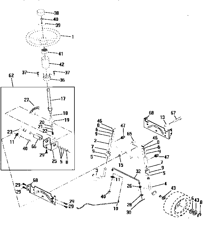 Craftsman 917259350 steering assembly diagram