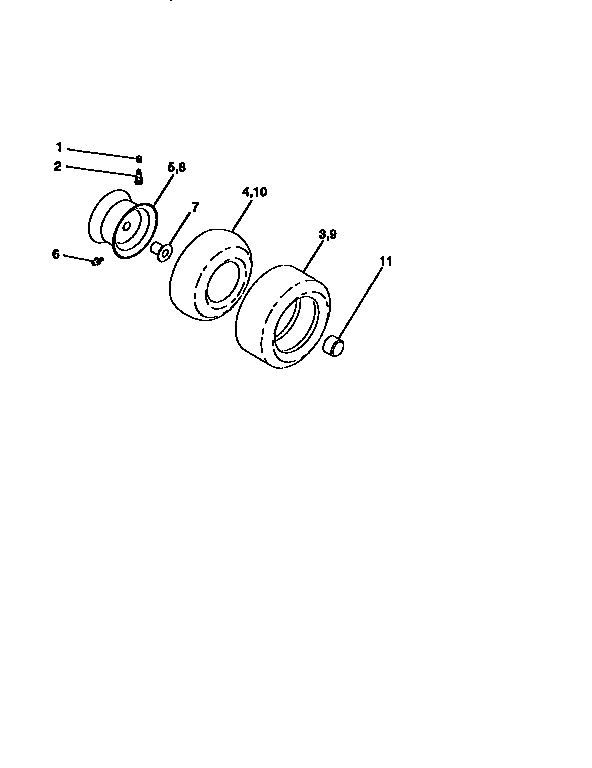Craftsman 917259350 wheel and tires diagram