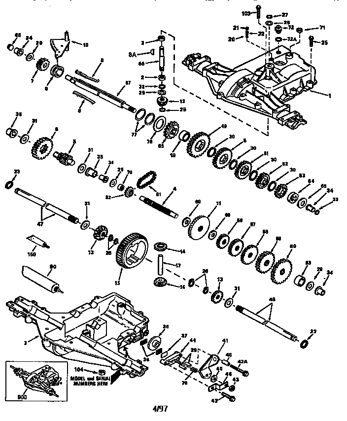 Craftsman 917259350 transaxle model 930-054a diagram