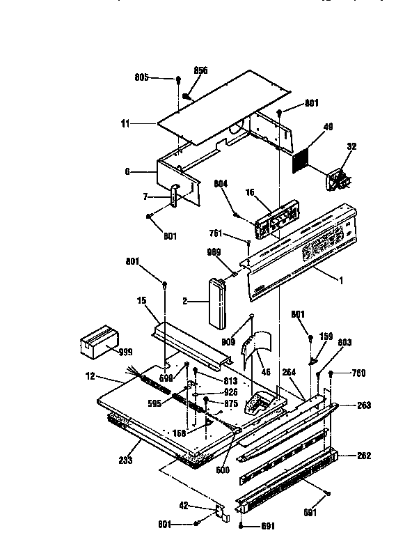 Kenmore 91140469690 control section diagram