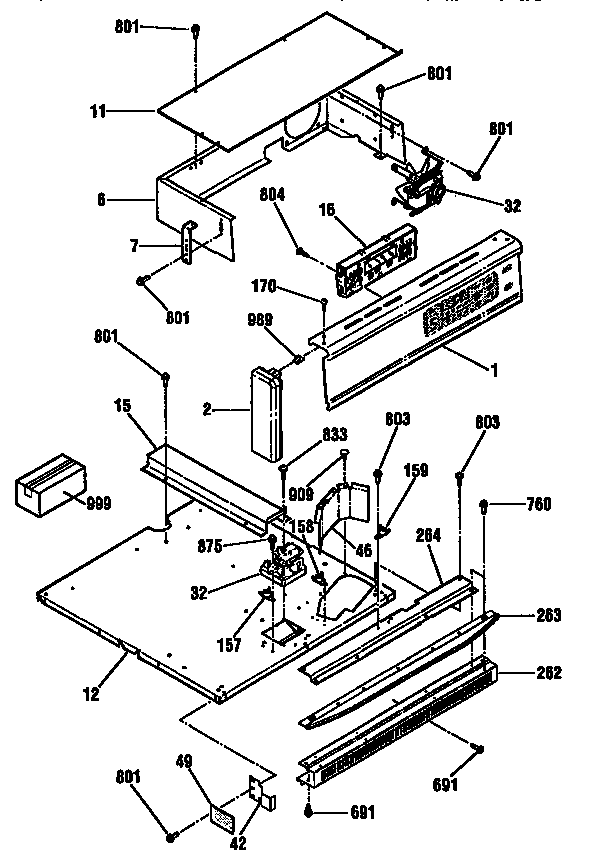 Kenmore 91130469690 control section diagram
