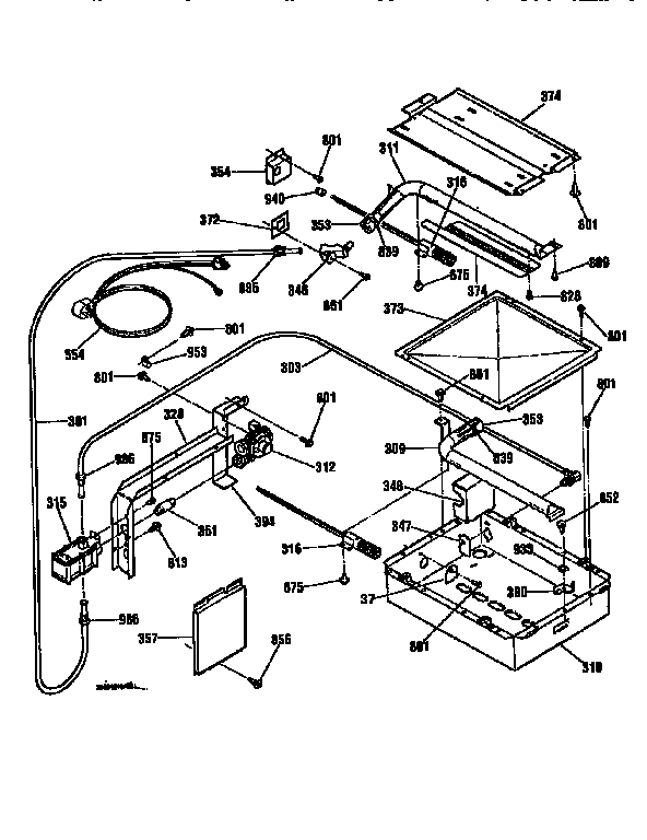 Kenmore 91130469690 burner section diagram