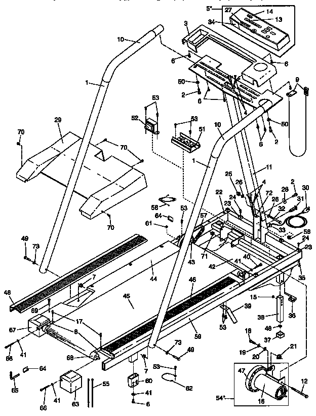 Weslo WLTL85561 unit parts diagram
