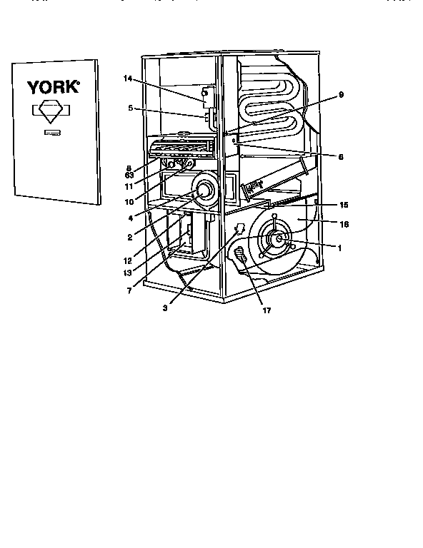 York P3URD20N11201 blower assembly diagram
