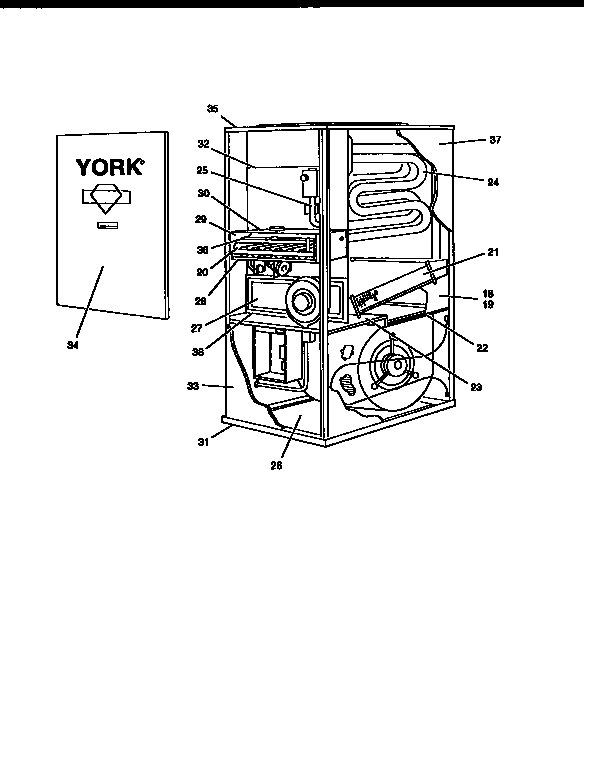 York P3URD20N11201 heat exchanger diagram