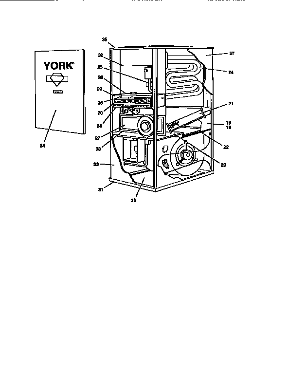 York P3URD20N09501 heat exchanger diagram