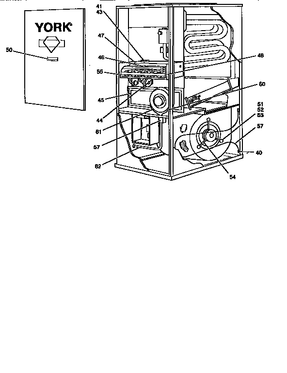 York P3URD14N09501 burner orifice diagram