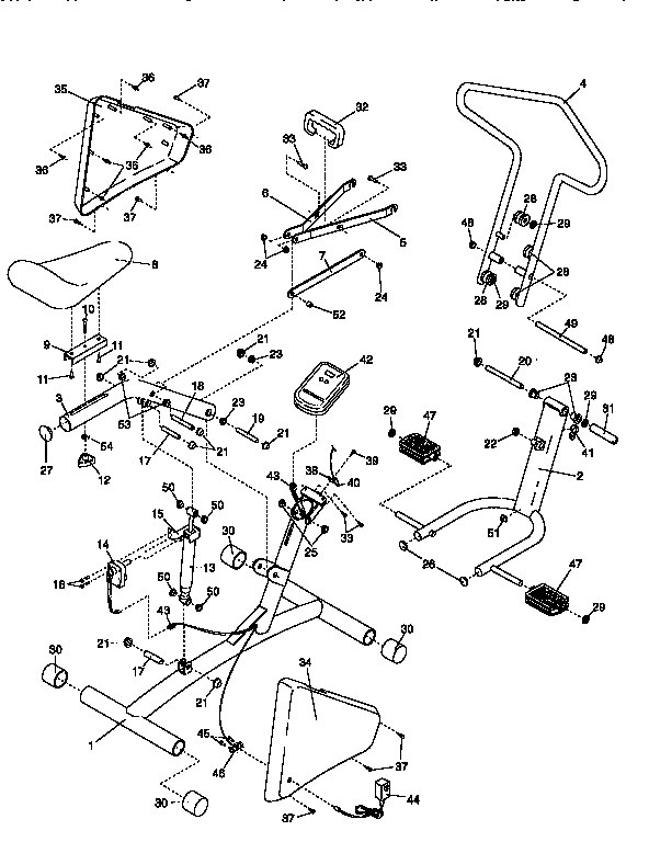 Weslo WLCR72060 unit parts diagram