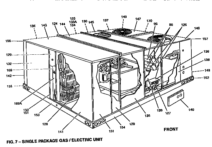 York D2CG240N32025A single package gas/electric unit diagram