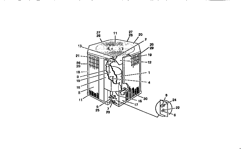 York H2DB048A06A functional replacement parts diagram