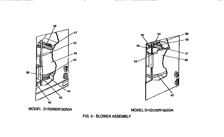 York D1IG090N13050A blower assembly diagram