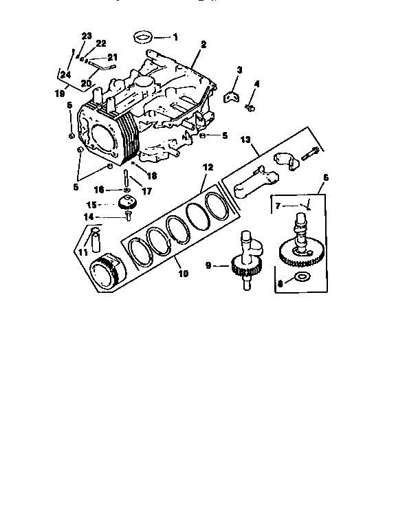 Craftsman 917258550 crankcase diagram
