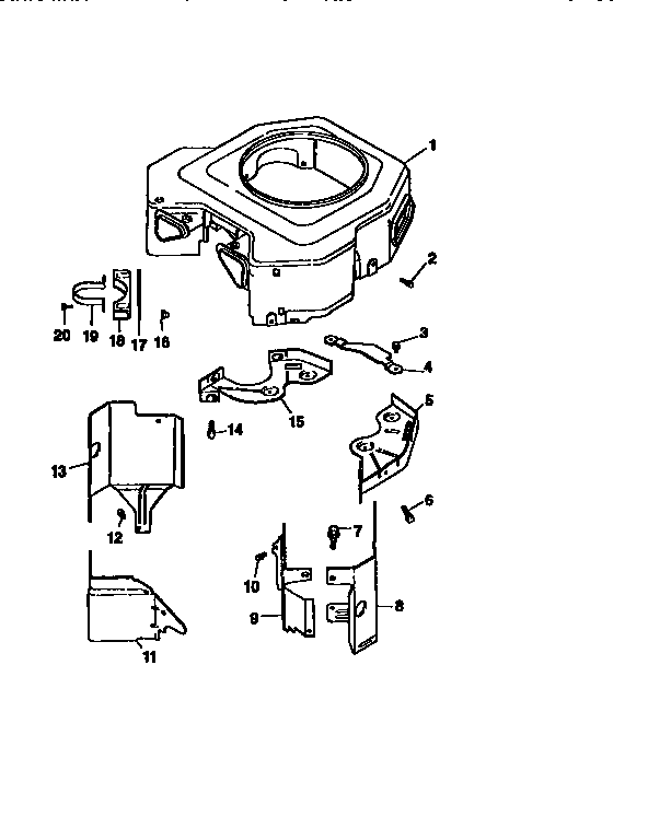 Craftsman 917251560 blower housing and baffles diagram