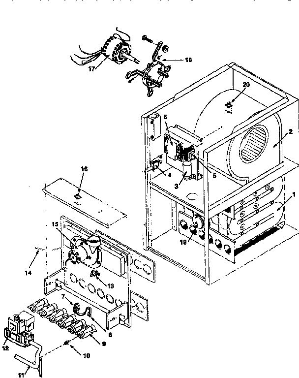ICP GDJ100M12A1 burner assembly diagram