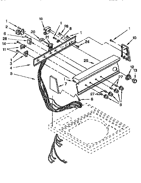 Kenmore 11092590800 control panel diagram