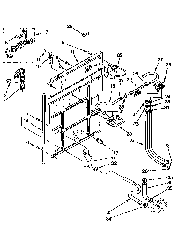 Kenmore 11092590800 rear panel diagram