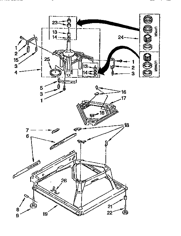 Kenmore 11092590800 machine base diagram
