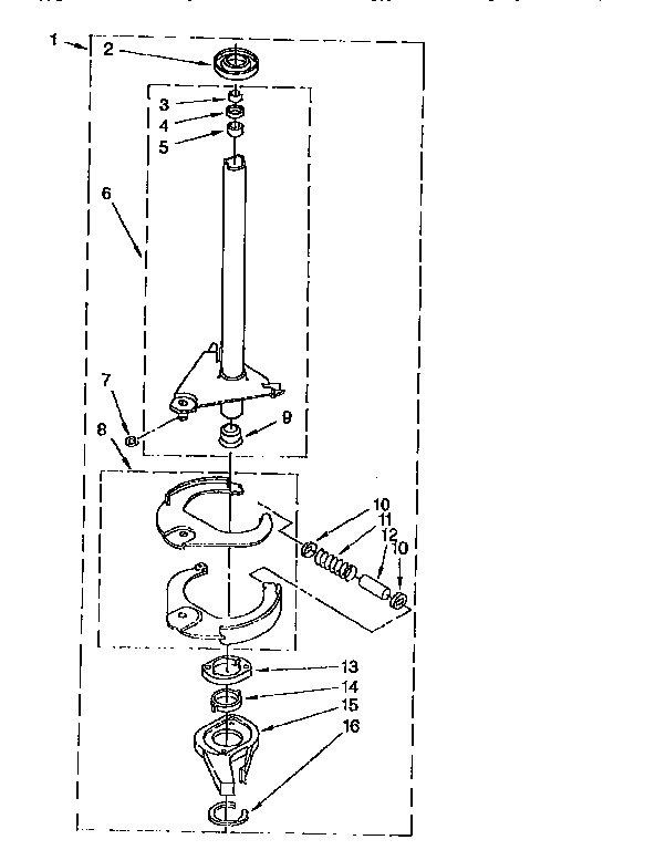Kenmore 11092590800 brake and drive tube diagram