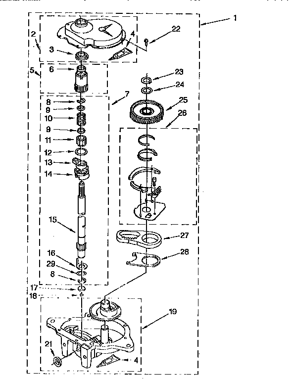 Kenmore 11092590800 gearcase diagram