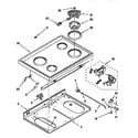 Whirlpool RF4700XBW4 cooktop parts diagram