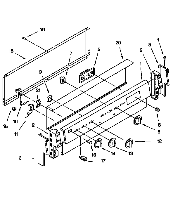Whirlpool RF4700XBW4 control panel diagram