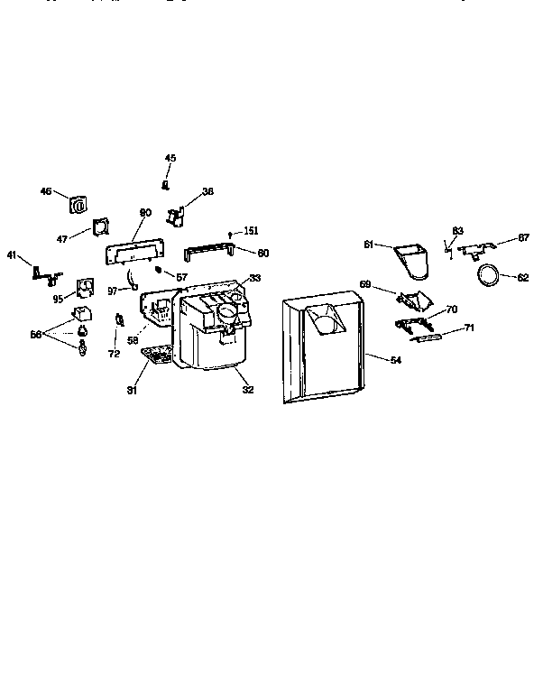Kenmore 3639557850 dispenser diagram