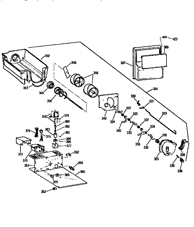 Kenmore 3639557850 ice bucket diagram