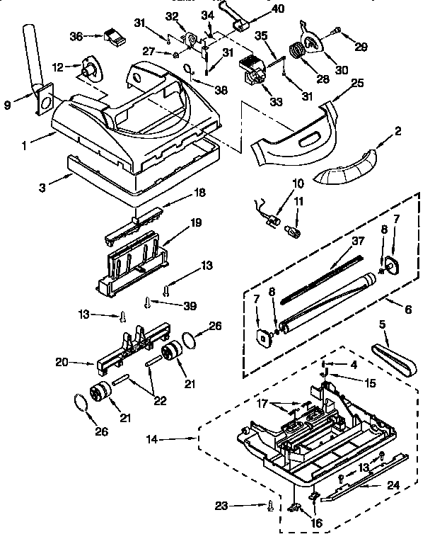 Kenmore 11636312690C nozzle and motor diagram