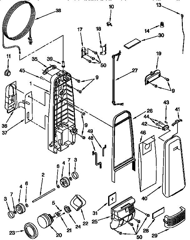 Kenmore 11636312690C dust compartment diagram