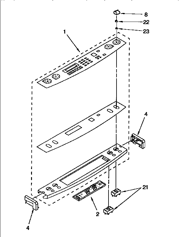 KitchenAid KERC607EAL0 control panel diagram