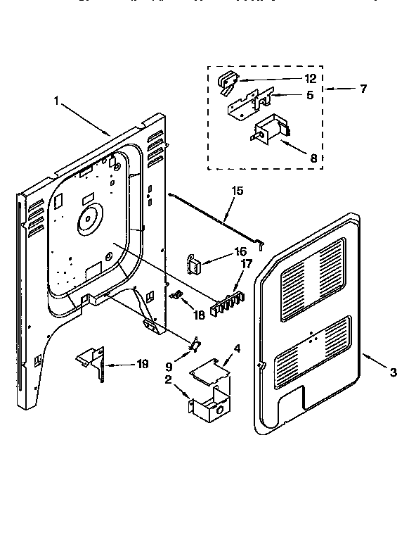 KitchenAid KERC607EAL0 rear chassis diagram