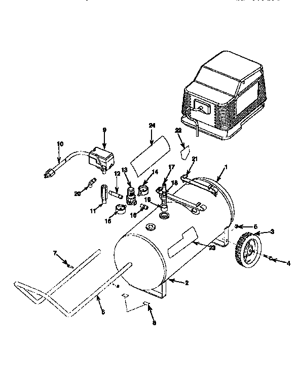Craftsman 919162080 air compressor diagram
