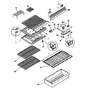 Kenmore 2539366210 shelves and accessories diagram