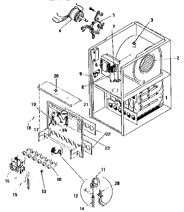 ICP NDN5100BHA1 functionial replacement parts diagram