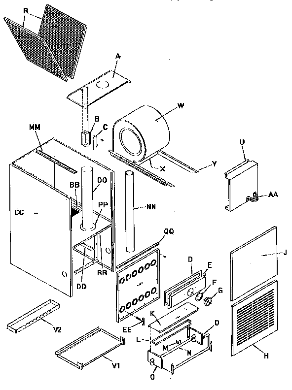ICP NDN5100BHA1 cabinet parts diagram