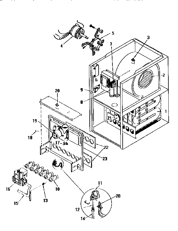 ICP NDN5075BFB1 functionial replacement parts diagram