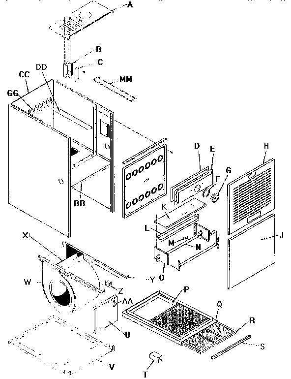 ICP GNJ150N20C1 non-functional replacement parts diagram