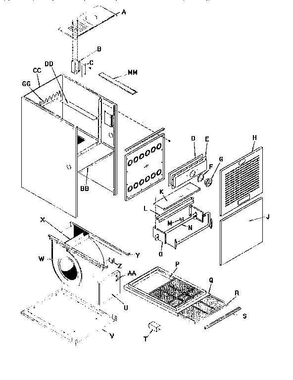 ICP GNJ100N20C1 non-functional replacement parts diagram